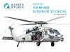 Quinta Studio QD35167 МН-60S Knighthawk 3D-Printed & coloured Interior on decal paper (Kitty Hawk) 1/35